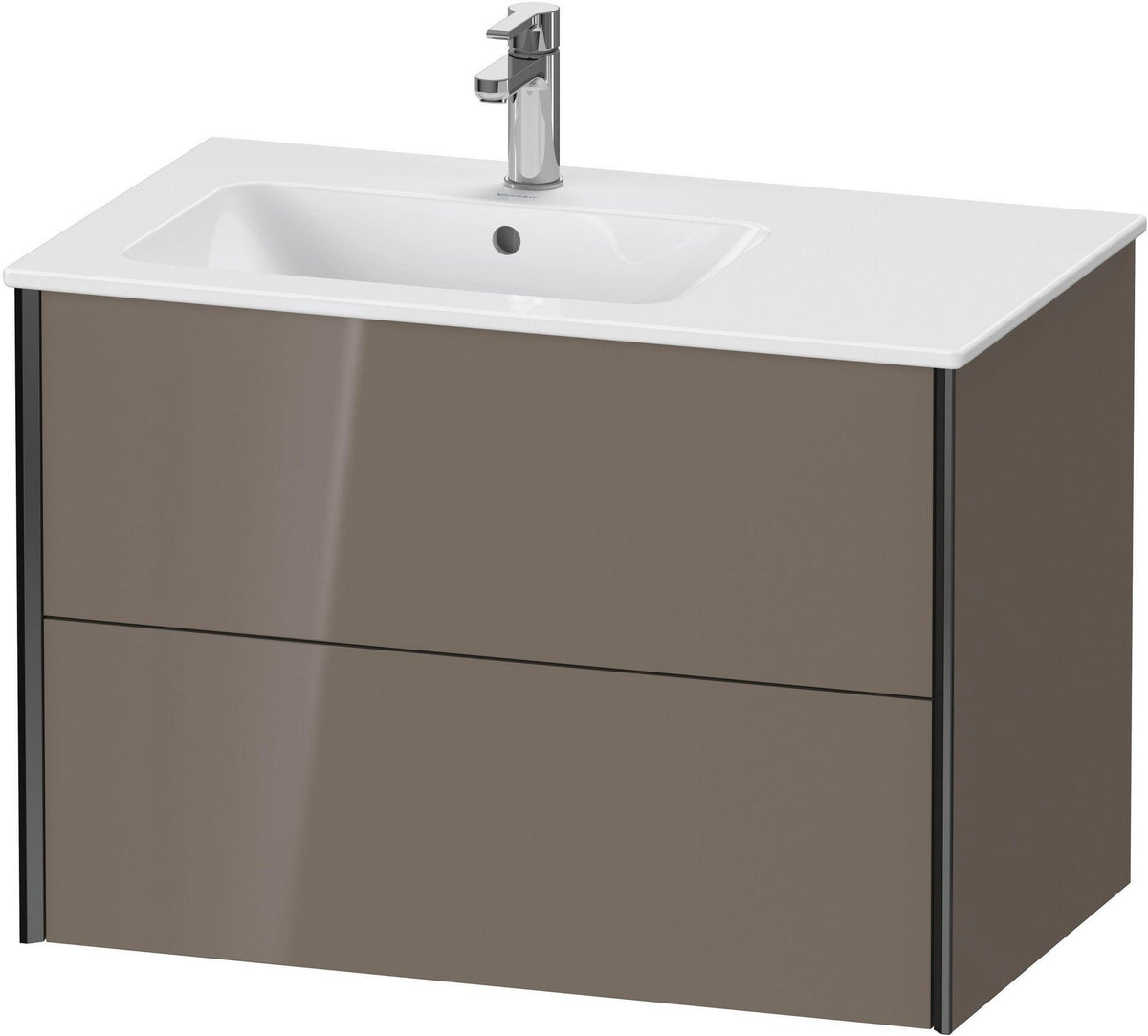 Duravit XViu Waschtischunterbau 810 mm wandhängend mit 2 Schubkästen, weiß matt, für Waschtisch links