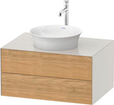 DURAVIT White Tulip Waschtischunterbau wandhängend 800 mm mit 2 Schubkästen & LED-Innenbeleuchtung