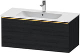 Duravit D-Neo Waschtischunterbau 1010 mm, 1 Auszug, Weiß Matt, Griff Bronze Gebürstet, Wandhängend