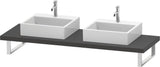 DURAVIT L-Cube Konsole variabel 45 mm weiß matt mit 2 Ausschnitten, 550 mm tief