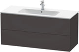 Duravit L-Cube Waschtischunterbau 1220 mm taupe matt mit 2 Schubkästen und Tip-On-Technik