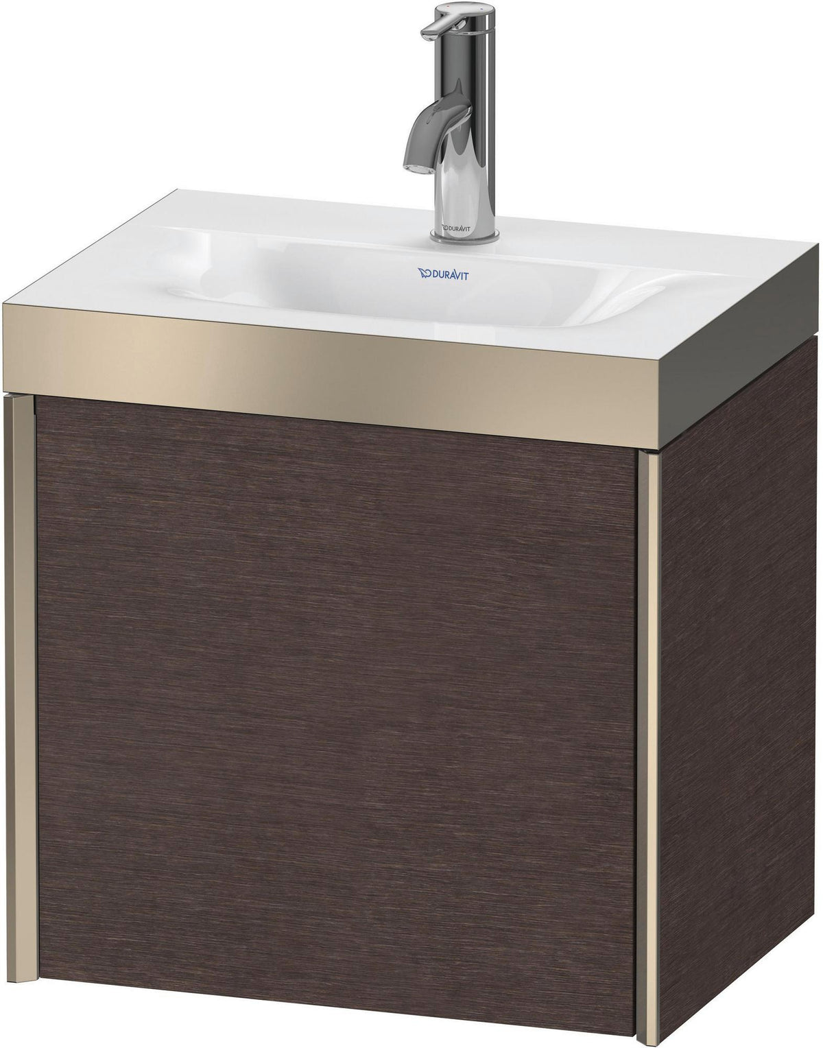 DURAVIT XViu Waschtischunterbauset 460 mm, 1 Tür, champagner matt / mediterrane eiche