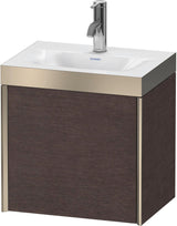DURAVIT XViu Waschtischunterbauset 460 mm, 1 Tür, champagner matt / mediterrane eiche