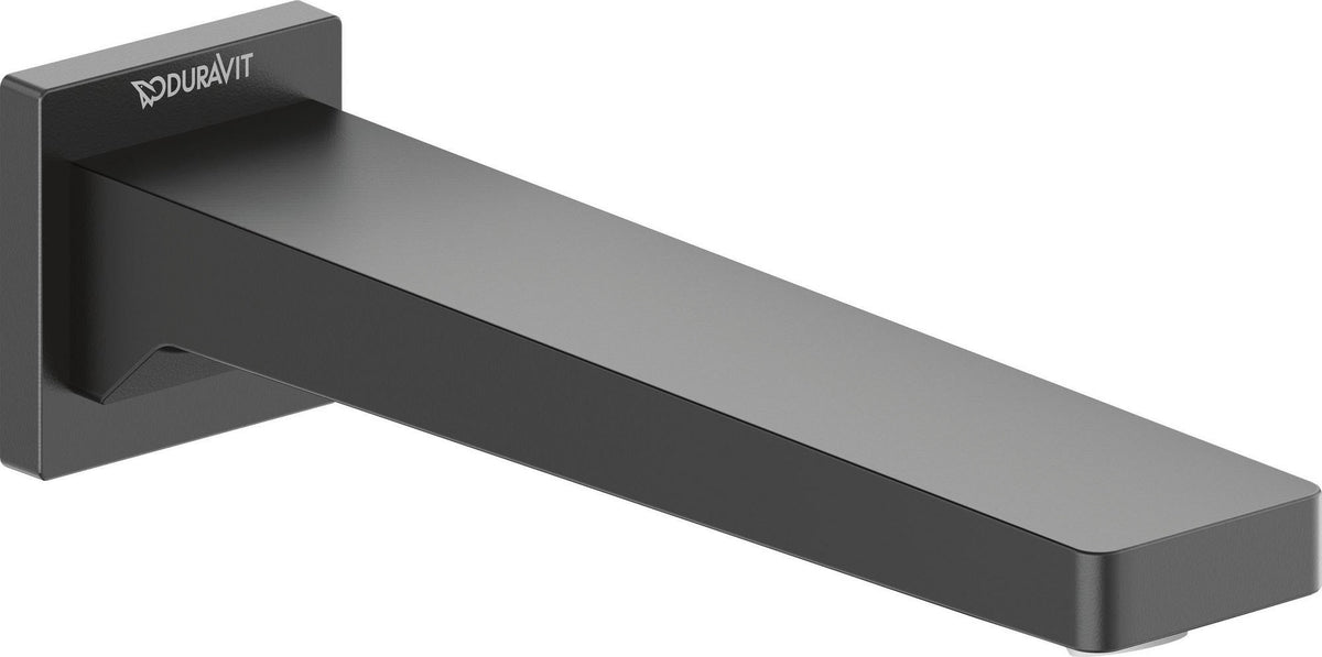 DURAVIT Manhattan Wanneneinlauf Ausladung 189 mm in Schwarz Matt – Messing, mit Rosette