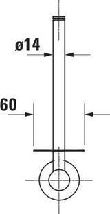DURAVIT D-Code Ersatzrollenhalter Chrom – Wandmontage, 1 Rolle, verchromt