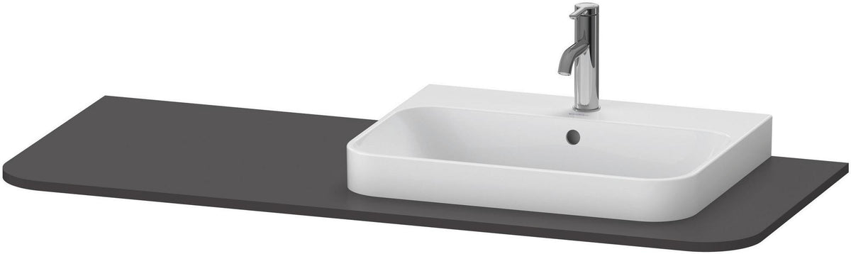 Duravit Konsole Happy D.2 1300 mm taupe supermatt – Beckenposition links