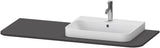 Duravit Konsole Happy D.2 1300 mm taupe supermatt – Beckenposition links
