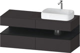 DURAVIT Qatego Konsolenwaschtischunterbau 1400 mm Weiß Matt Eiche Schwarz Matt wandhängend