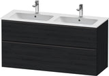 Duravit D-Neo Waschtischunterbau 1280 mm betongrau matt – wandhängend, 1 Auszug, Bronze Griff