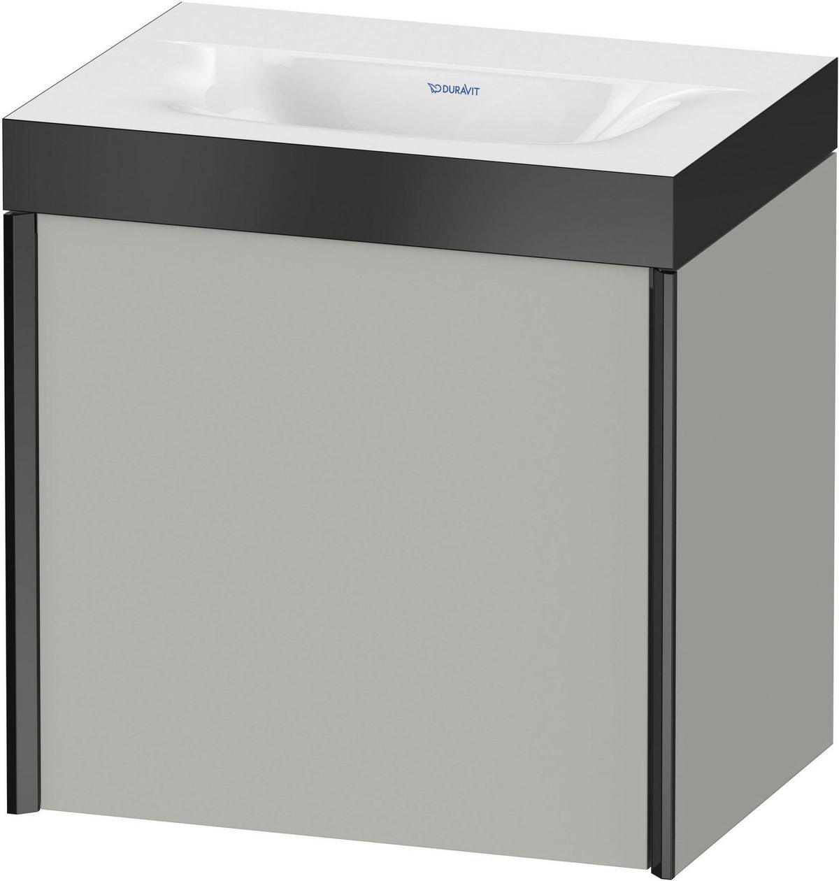 DURAVIT XViu Waschtischunterbauset c-bonded 460x450x330mm mit 1 Tür, schwarz/betongrau matt