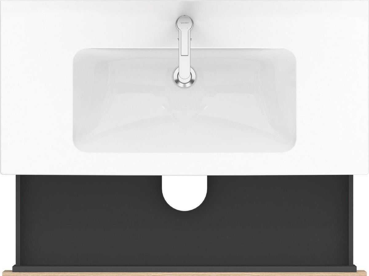 Duravit L-Cube Waschtischunterbau 1020 mm taupe matt – wandhängend, 2 Schubkästen, Tip-On