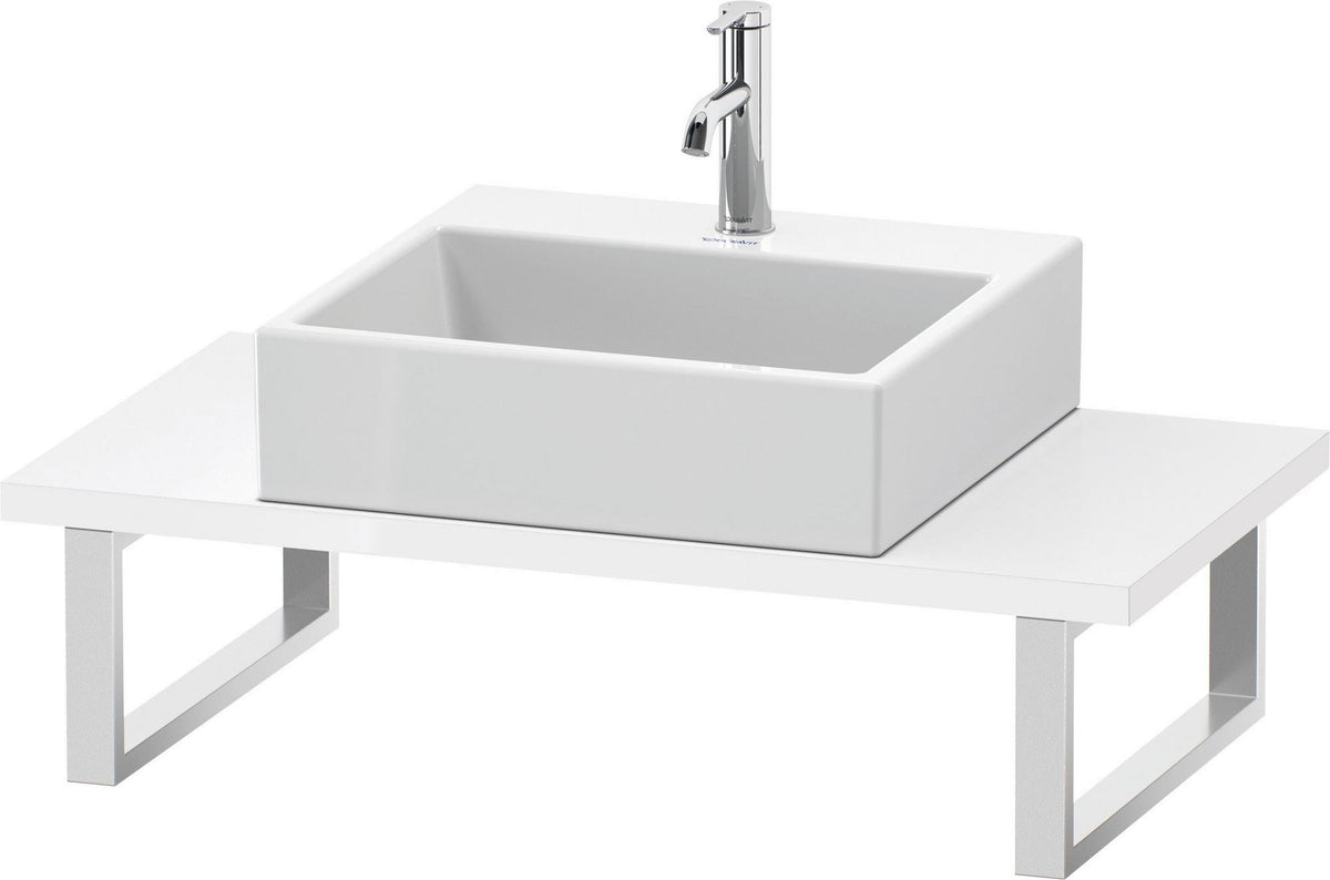 Duravit L-Cube Konsole variabel 800-2000 mm Weiß Matt mit Waschschüssel-Aussparung