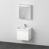 Duravit No.1 Möbel-Set 600x450mm, Waschtisch mit Unterbau und Spiegelschrank, Weiß Matt
