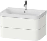 Duravit Waschtischset HAPPY D.2 PLUS 775x490mm ein Hahnloch taupe supermatt