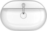 DURAVIT Aufsatzbecken Luv 600 mm weiß mit Hahnlochbank und Halbsäule, ohne Überlauf