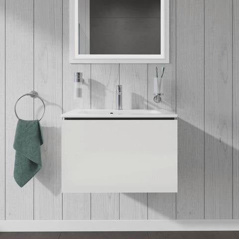 DURAVIT L-Cube Waschtischunterbau 620 mm, 1 Auszug, Weiß Matt, Wandmontage