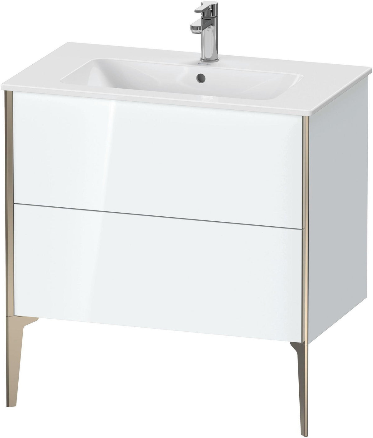 DURAVIT XViu Waschtischunterbau bodenstehend 594x810x480 mm mit 2 Auszügen, weiß matt