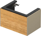 DURAVIT White Tulip Waschtischunterbau 684 mm wandhängend, 1 Auszug, Nussbaum/Taupe Hochglanz