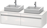 DURAVIT Ketho Waschtischunterbau wandhängend 1400 mm, 2 Auszüge, weiß matt