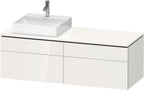 weiß hochglanz / Mitteldichte Faserplatte (MDF) / 2 Schubkästen, 2 Auszüge