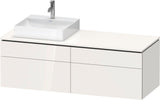 Duravit L-Cube Konsolenwaschtischunterbau 1420 mm Taupe Supermatt mit Tip-On Technik