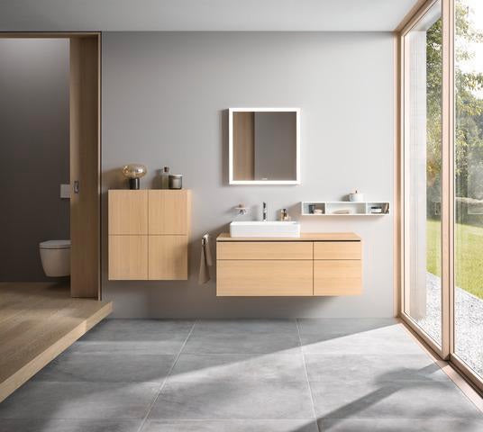 DURAVIT DuraSquare Waschtisch 600 mm, ohne Überlauf, mit Hahnlochbank, weiß – rechteckiges Design
