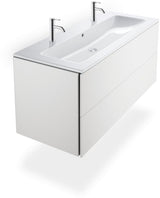 Duravit L-Cube Waschtischunterbau 1220 mm taupe matt mit 2 Schubkästen und Tip-On-Technik
