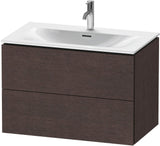 Duravit L-Cube Waschtischunterbau 820 mm weiß matt mit 2 Schubkästen und Tip-On-Technik