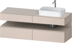 taupe matt / Nische taupe supermatt, mit Siphonausschnitt und Schürze / sonstige