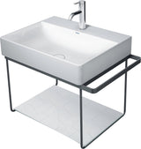 Duravit DuraSquare Metallkonsole mit Handtuchhalter links/rechts in Chrom – 665 mm