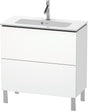 Duravit L-Cube Waschtischunterbau 820 mm, 2 Auszüge, bodenstehend, Weiß Matt