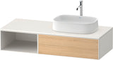 Duravit Zencha Konsolenwaschtischunterbau 1300 mm Eiche Anthrazit mit Auszug