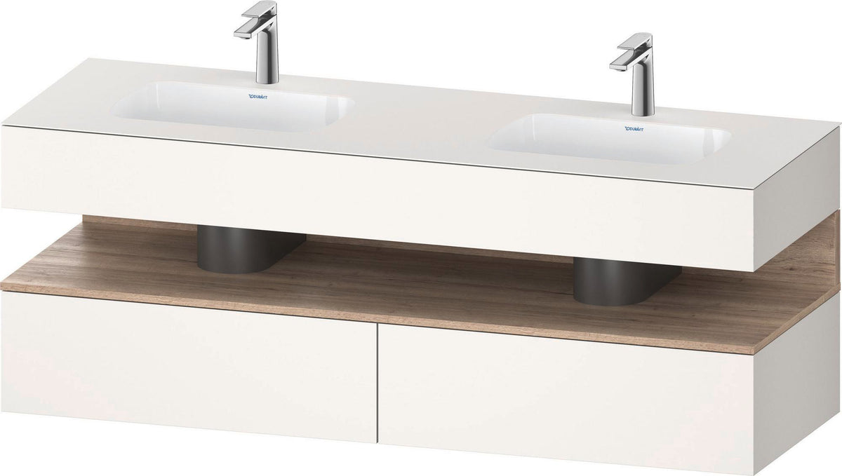 DURAVIT Qatego Studio F. A. Porsche Waschtischset 1600 mm mit Konsolenwaschtischunterbau, 2 Auszüge