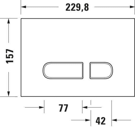 Duravit DuraSystem A1 Betätigungsplatte mechanisch für WC – Dual Flush, Aufgesetzt, Weiß