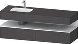 DURAVIT Qatego Studio F. A. Porsche Einbauwaschtisch mit Konsolenwaschtischunterbau 1600 mm Weiß Matt