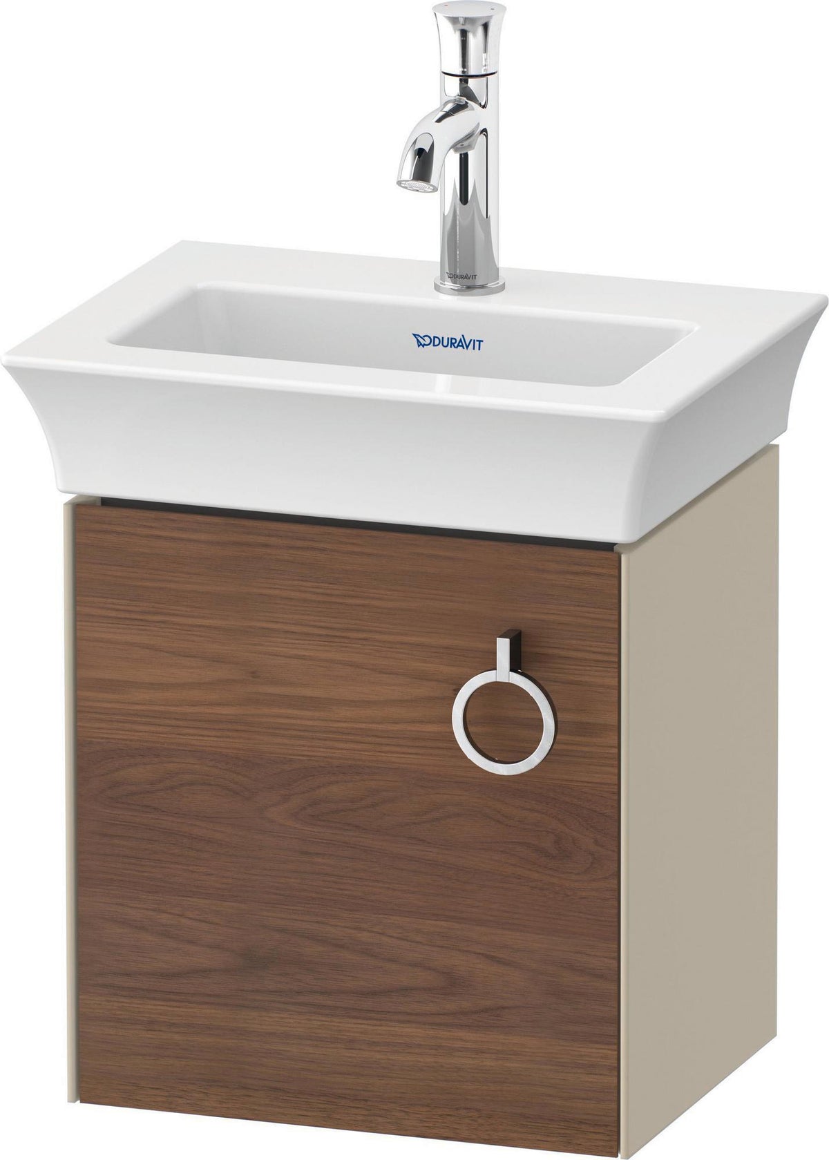 DURAVIT White Tulip Waschtischunterbau wandhängend 384 mm Nussbaum Taupe von Philippe Starck