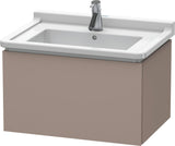 Duravit L-Cube Waschtischunterbau 670 mm taupe matt – Wandhängend mit Tip-On-Auszug