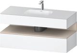 DURAVIT Qatego Studio F. A. Porsche Einbauwaschtisch mit Konsolenwaschtischunterbau 1200 mm Weiß Matt