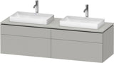 DURAVIT L-Cube Konsolenwaschtischunterbau 1620 mm Taupe supermatt mit Tip-on Technik