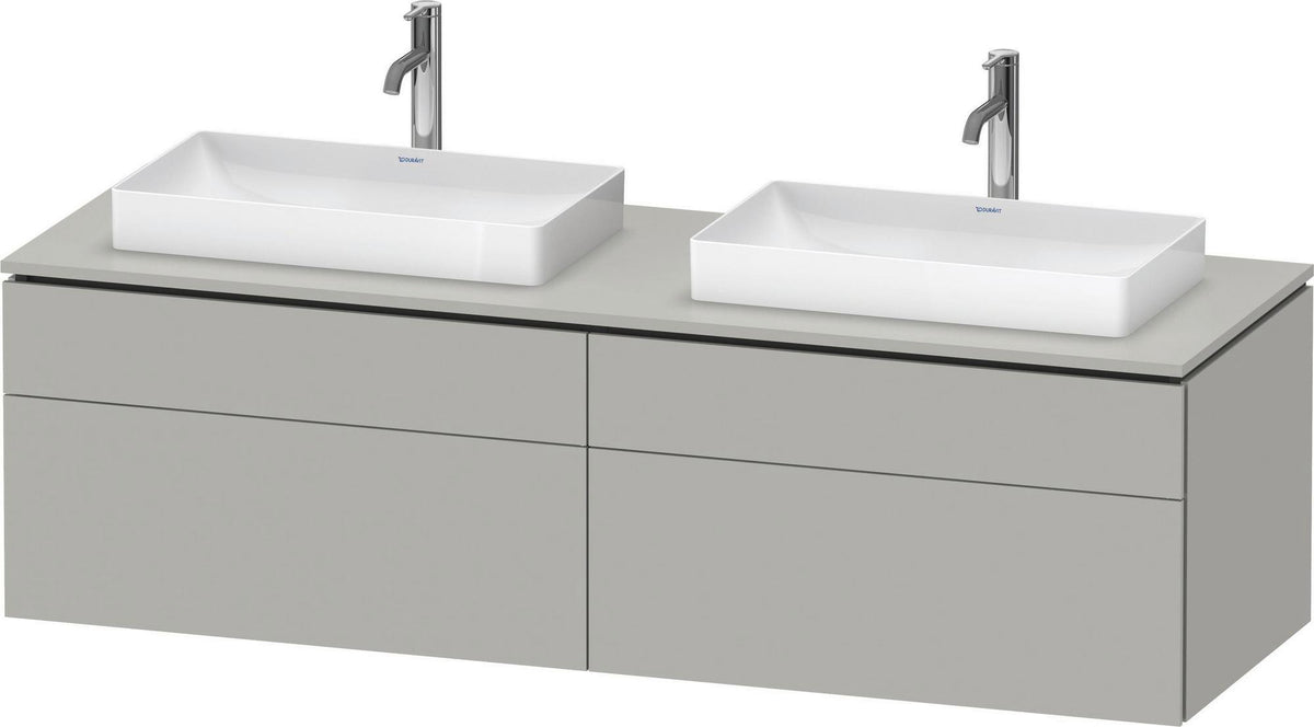 Duravit L-Cube Waschtischunterbau 1620 mm taupe supermatt, wandhängend, Tip-On