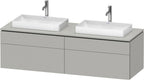 taupe supermatt / hochverdichtete Dreischichtholzspanplatte / Ahorn links