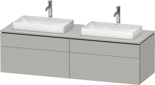 Duravit L-Cube Waschtischunterbau 1620 mm taupe supermatt, wandhängend, Tip-On