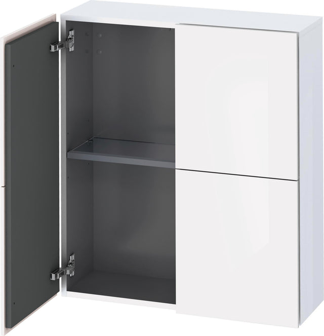 DURAVIT L-Cube Halbhochschrank Eiche 700 mm – 2 Türen mit Soft-Close & Glasböden