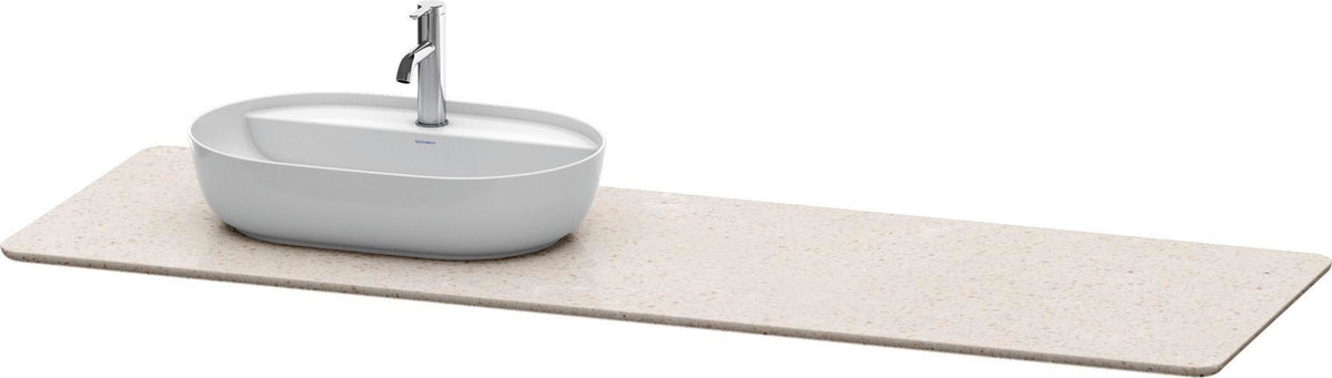 DURAVIT Luv Quarzsteinkonsole 1783 mm weiß struktur mit 1 Ausschnitt links