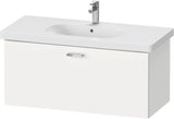 Duravit XBase Waschtischunterbau wandhängend 600 mm, 1 Auszug, weiß matt – montiert