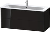 Duravit XViu Waschtischunterbau wandhängend 1210 mm, 2 Schubkästen, champagner matt/weiß matt
