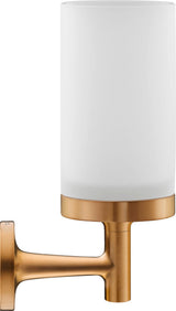 DURAVIT Starck T Zahnputzbecher, Chrom, Akzentfarbe Weiß Matt, 65x98x173 mm, Glas, Messing