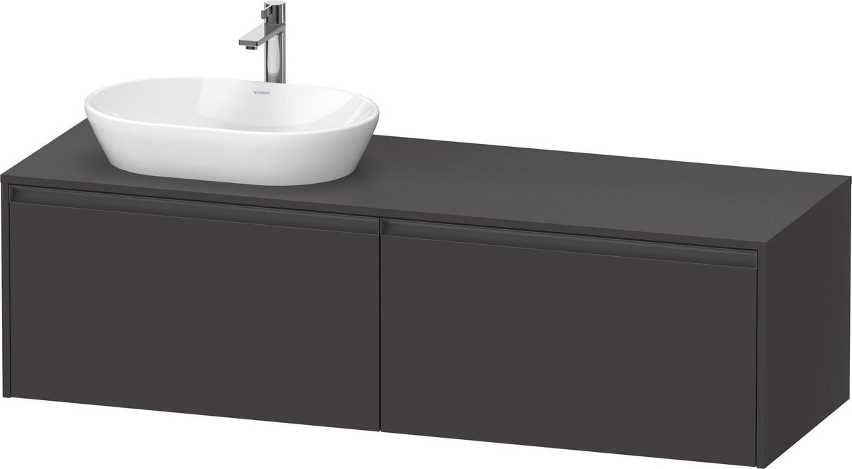 DURAVIT Ketho.2 Waschtischunterbau 1600 mm betongrau matt mit 2 Auszügen