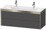 Duravit Möbelwaschtischset XVIU 1200x480mm Chaos mit Unterbau, 2 Schubkästen, Nussbaum mitte