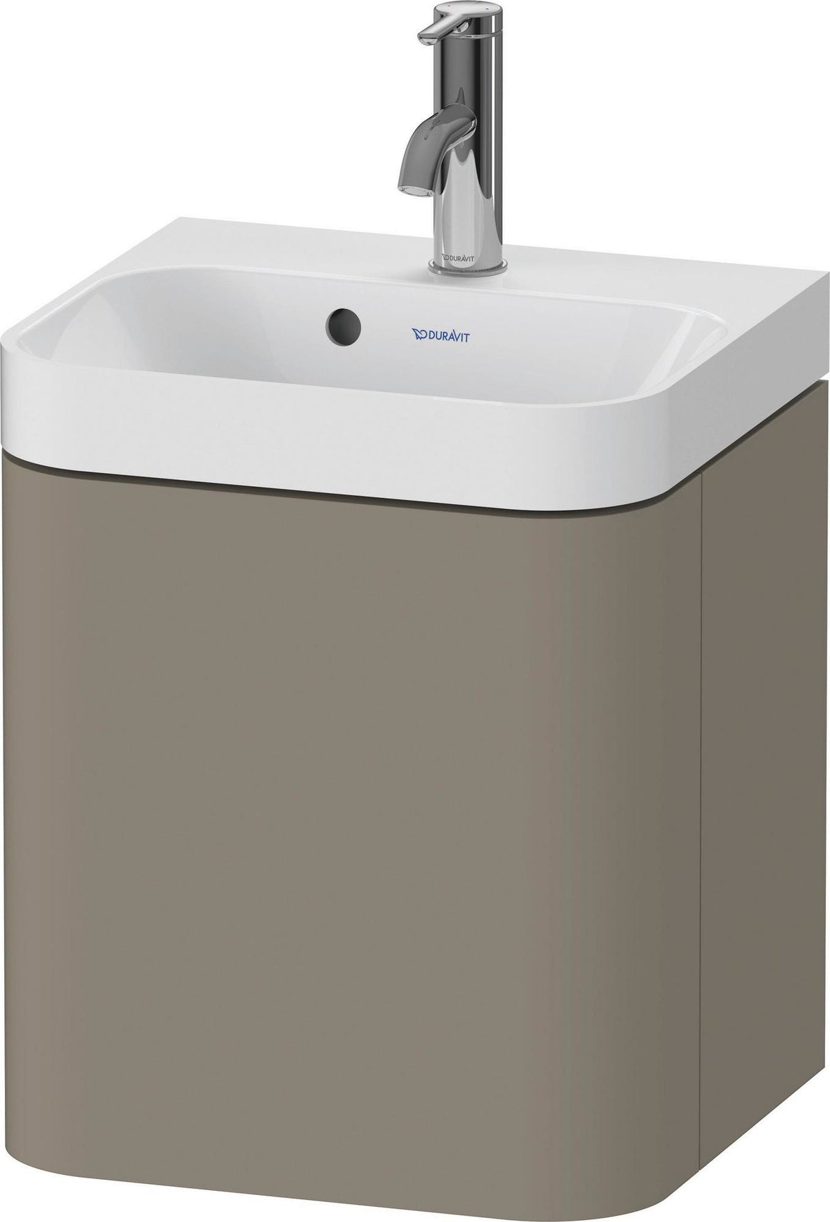 DURAVIT Happy D.2 Waschtischset 400 mm wandhängend, Steingrau Seidenmatt, 1 Tür rechts